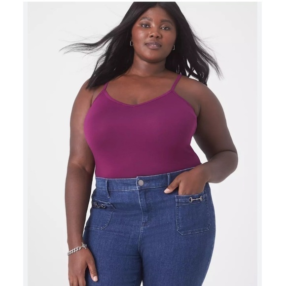 Lane Bryant Tops - Lane Bryant Fitted Stretch Cami Tank Top Dark Purple Women’s 26/28 Plus Size